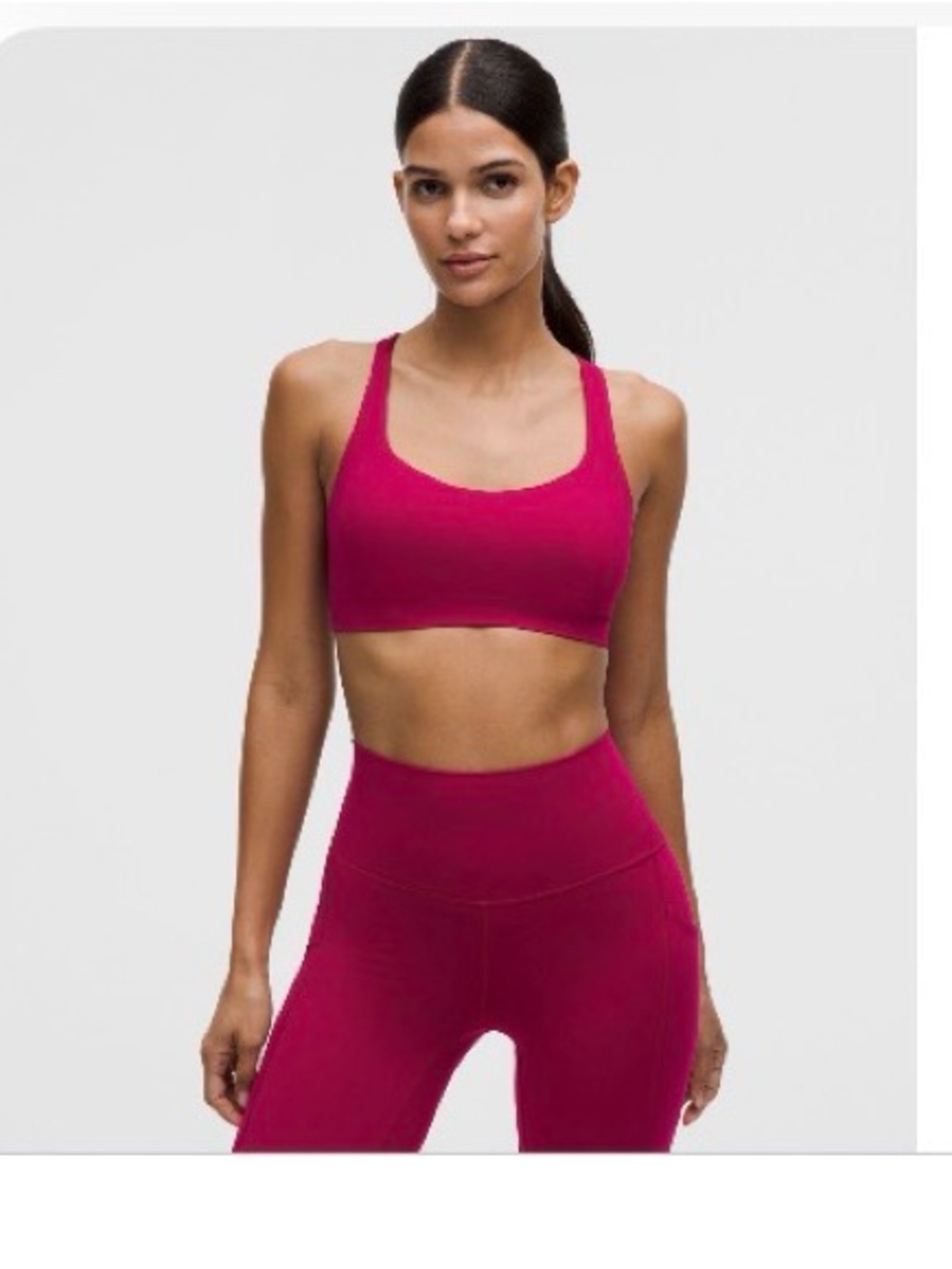 LULULEMON FlexyFlex Strappy Yoga Bra in Berry Rumble